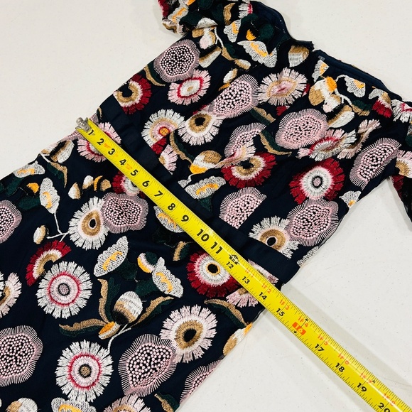 NWT Sam Edelman Helium Floral Embroidered Off the Shoulder Dress - Picture 2 of 9